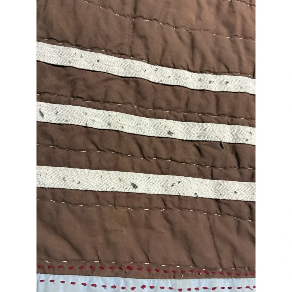 Pottery Barn Full/Queen Sports Theme Quilt Reverse Blue